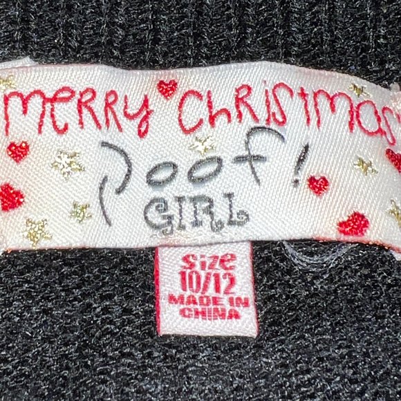 POOF GIRL Merry Christmas Elf Sweater Dress Size 10/12 - Picture 4 of 6
